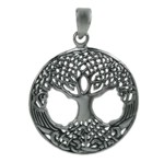 Sterling Silver Tree of Life Celtic Woven Pendant